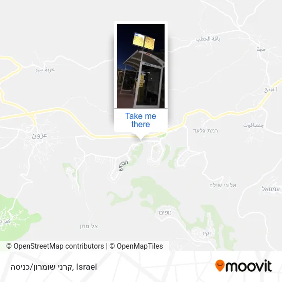 Карта קרני שומרון/כניסה
