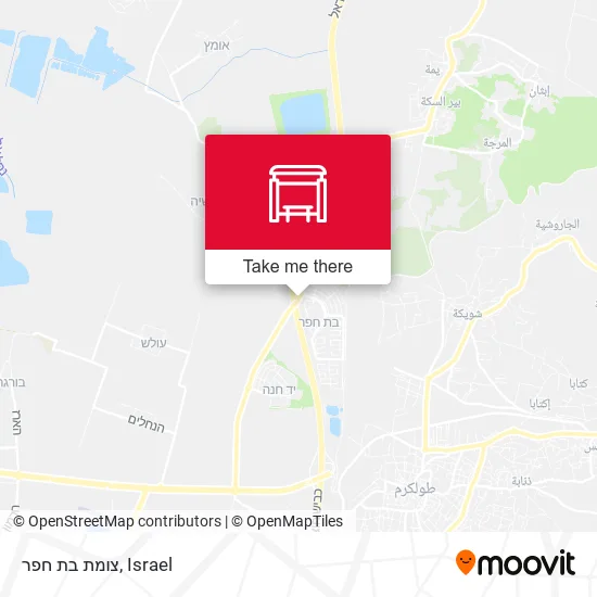 Карта צומת בת חפר