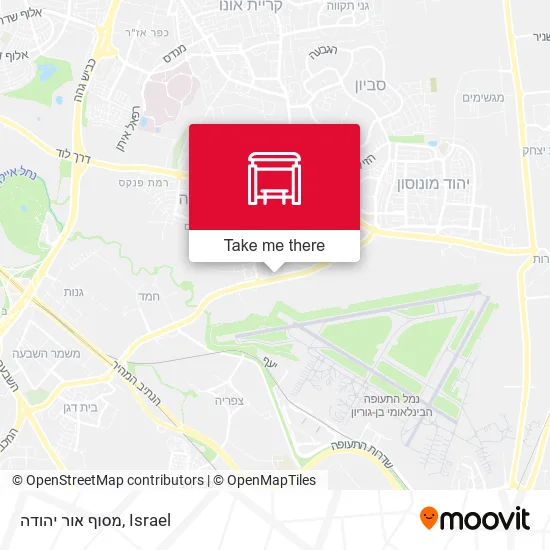 Карта מסוף אור יהודה