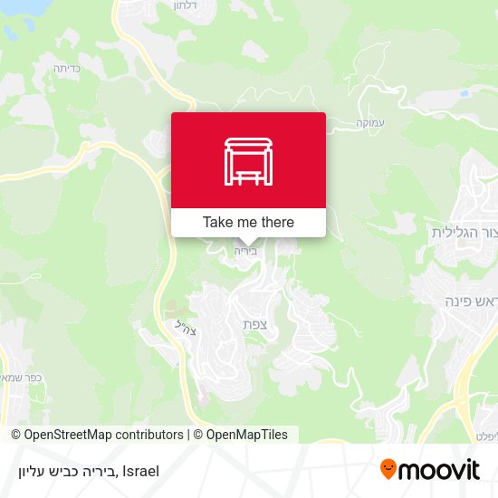 ביריה כביש עליון map
