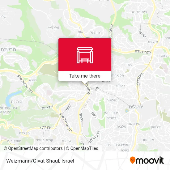 Weizmann/Givat Shaul map