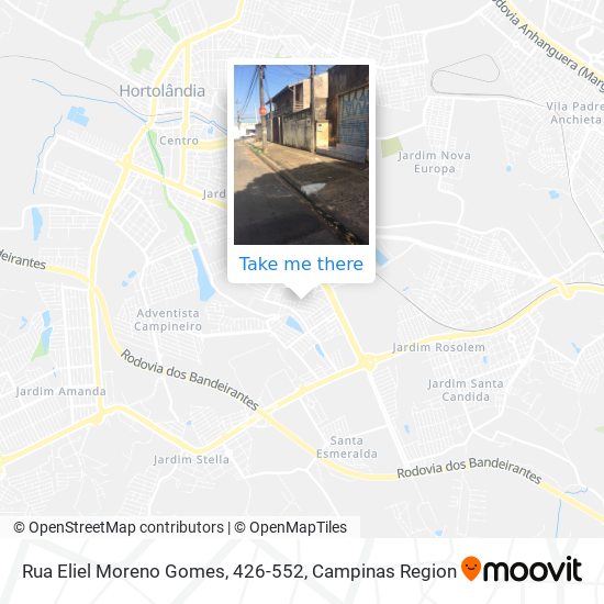 Mapa Rua Eliel Moreno Gomes, 426-552