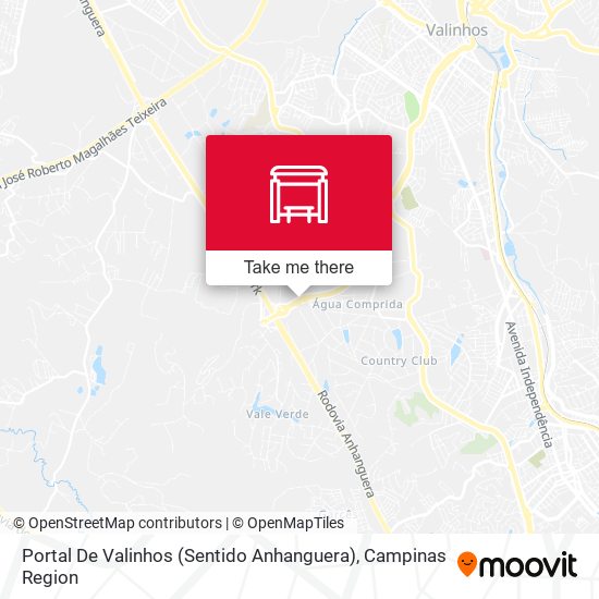 Mapa Portal De Valinhos (Sentido Anhanguera)