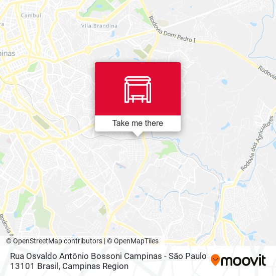 Rua Osvaldo Antônio Bossoni Campinas - São Paulo 13101 Brasil map