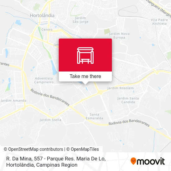 R. Da Mina, 557 - Parque Res. Maria De Lo, Hortolândia map
