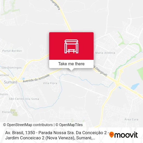 Mapa Av. Brasil, 1350 - Parada Nossa Sra. Da Conceição 2 - Jardim Conceicao 2 (Nova Veneza), Sumaré