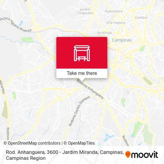 Rod. Anhanguera, 3600 - Jardim Miranda, Campinas map