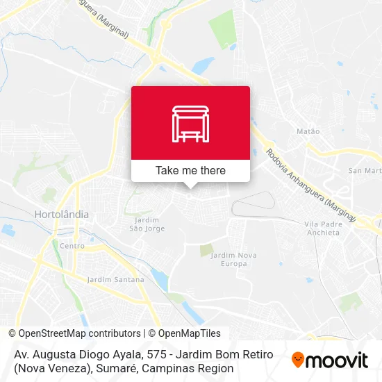 Av. Augusta Diogo Ayala, 575 - Jardim Bom Retiro (Nova Veneza), Sumaré map