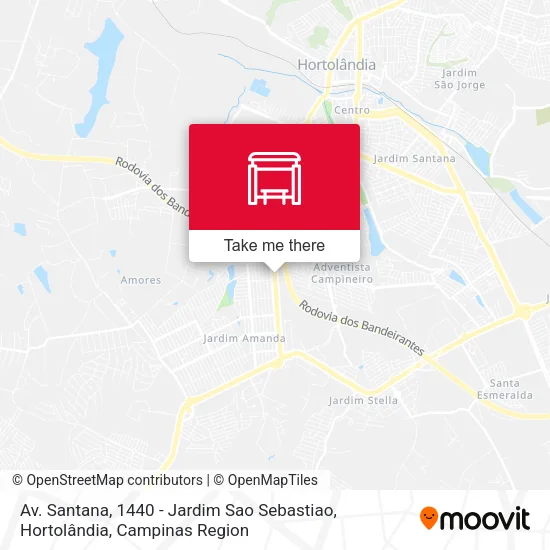 Av. Santana, 1440 - Jardim Sao Sebastiao, Hortolândia map