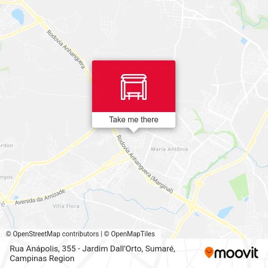Mapa Rua Anápolis, 355 - Jardim Dall'Orto, Sumaré