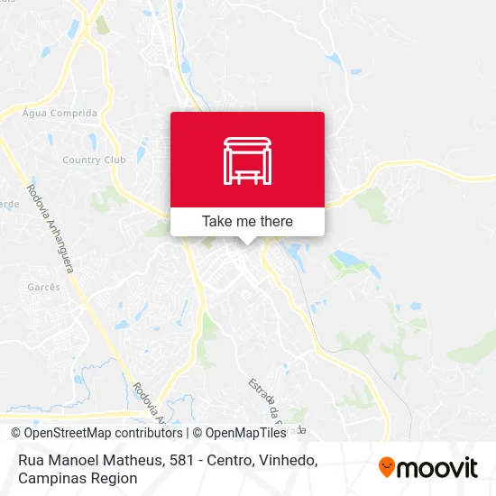 Rua Manoel Matheus, 581 - Centro, Vinhedo map