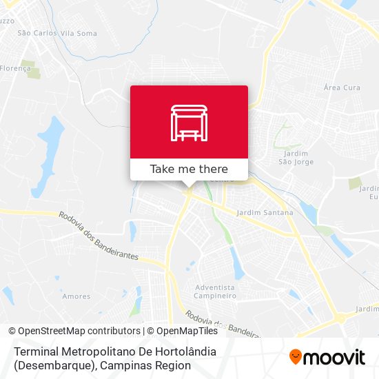 Terminal Metropolitano De Hortolândia (Desembarque) map