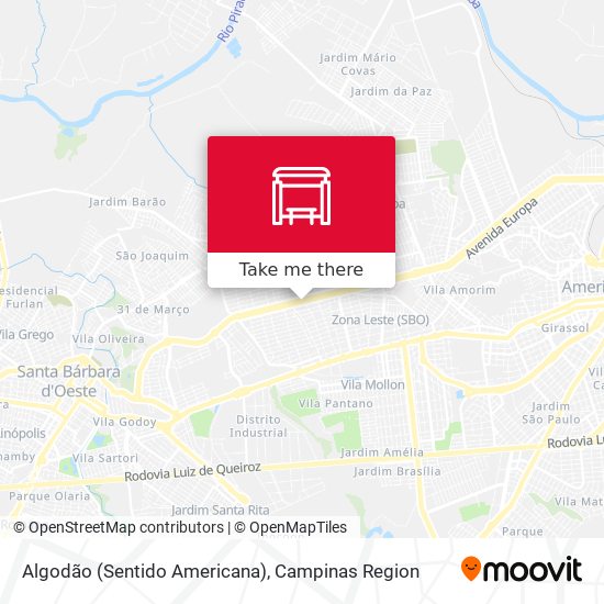 Algodão (Sentido Americana) map