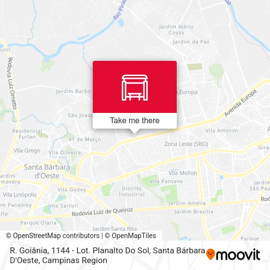 R. Goiânia, 1144 - Lot. Planalto Do Sol, Santa Bárbara D'Oeste map
