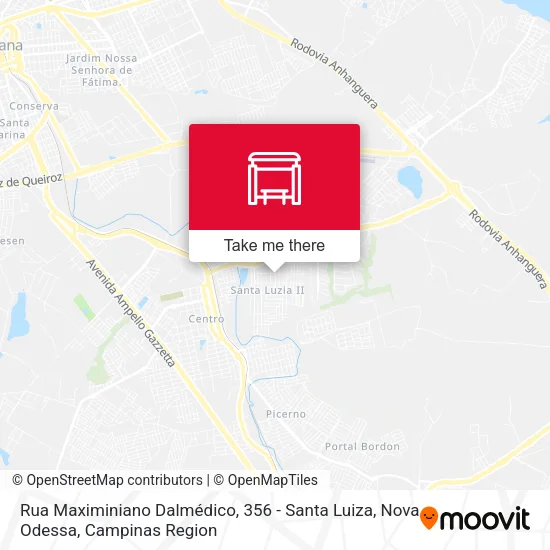 Rua Maximiniano Dalmédico, 356 - Santa Luiza, Nova Odessa map