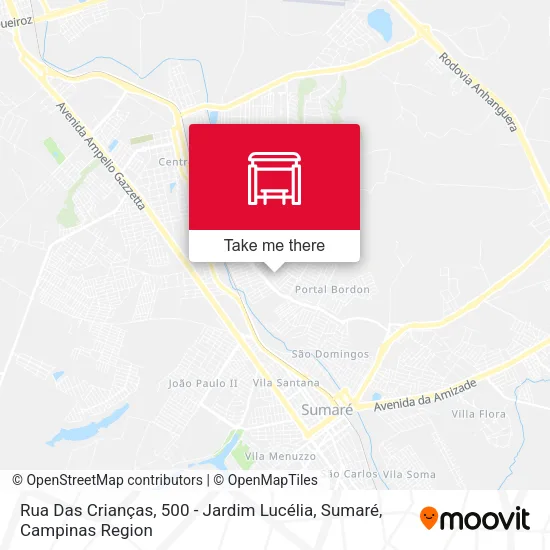Rua Das Crianças, 500 - Jardim Lucélia, Sumaré map