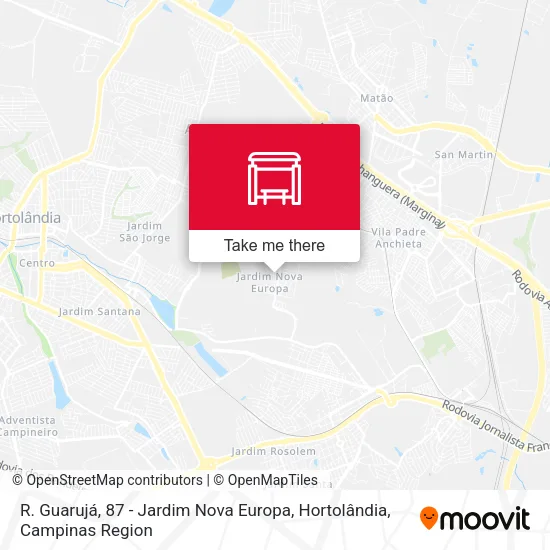 Mapa R. Guarujá, 87 - Jardim Nova Europa, Hortolândia