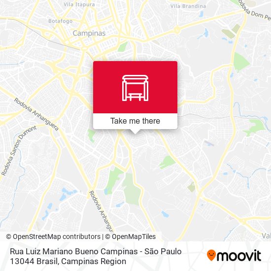 Rua Luiz Mariano Bueno Campinas - São Paulo 13044 Brasil map