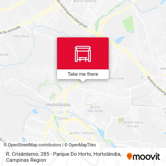 R. Crisântemo, 285 - Parque Do Horto, Hortolândia map