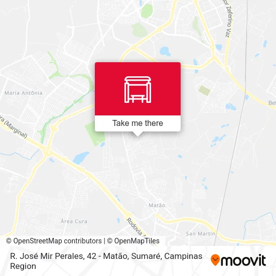 R. José Mir Perales, 42 - Matão, Sumaré map