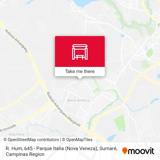R. Hum, 645 - Parque Italia (Nova Veneza), Sumaré map