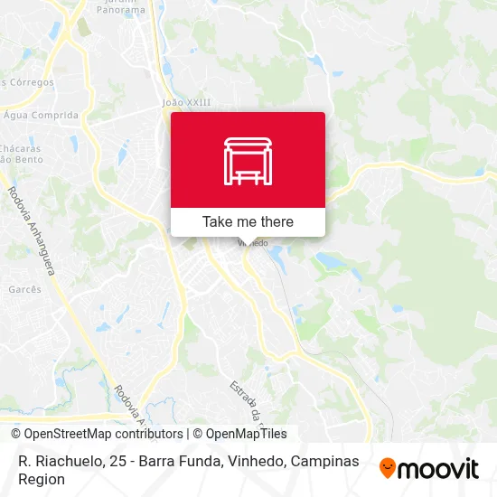 R. Riachuelo, 25 - Barra Funda, Vinhedo map