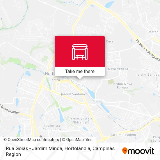 Rua Goiás - Jardim Minda, Hortolândia map