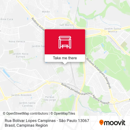 Rua Bolívar Lopes Campinas - São Paulo 13067 Brasil map
