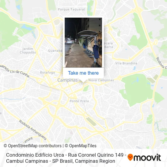 Condomínio Edifício Urca - Rua Coronel Quirino 149 - Cambuí Campinas - SP Brasil map