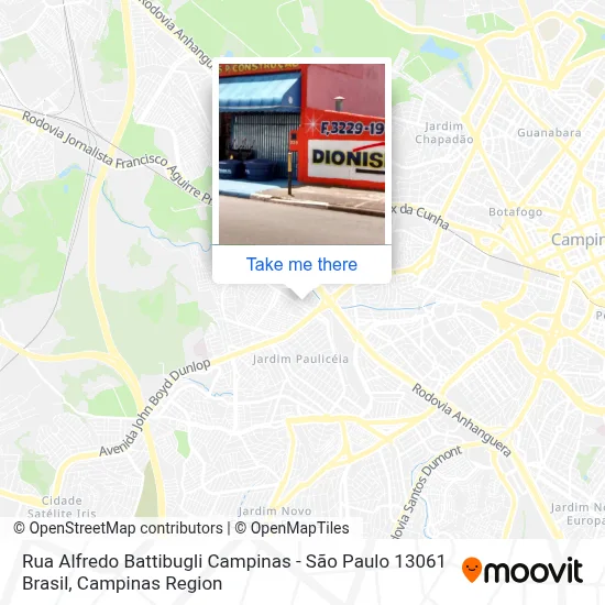Rua Alfredo Battibugli Campinas - São Paulo 13061 Brasil map