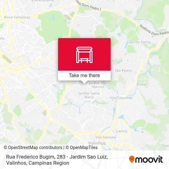Rua Frederico Bugim, 283 - Jardim Sao Luiz, Valinhos map