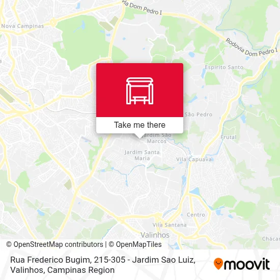 Rua Frederico Bugim, 215-305 - Jardim Sao Luiz, Valinhos map