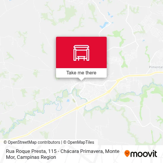 Rua Roque Presta, 115 - Chácara Primavera, Monte Mor map