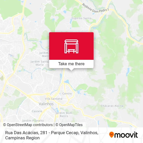 Rua Das Acácias, 281 - Parque Cecap, Valinhos map