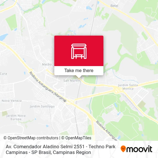Av. Comendador Aladino Selmi 2551 - Techno Park Campinas - SP Brasil map