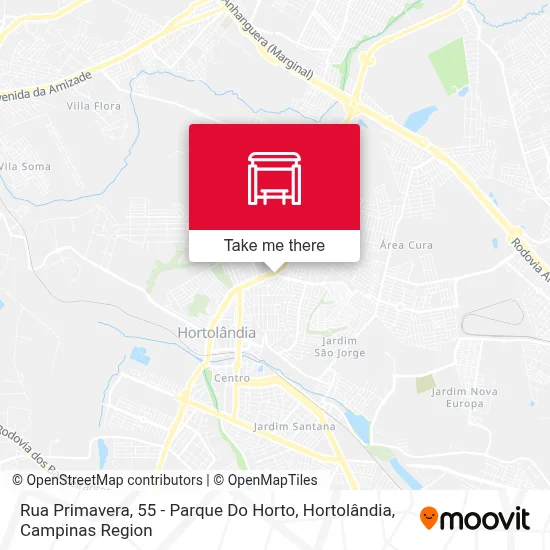 Rua Primavera, 55 - Parque Do Horto, Hortolândia map