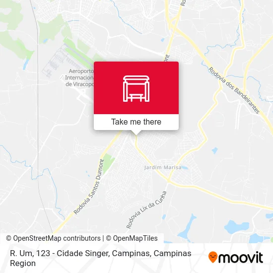 R. Um, 123 - Cidade Singer, Campinas map