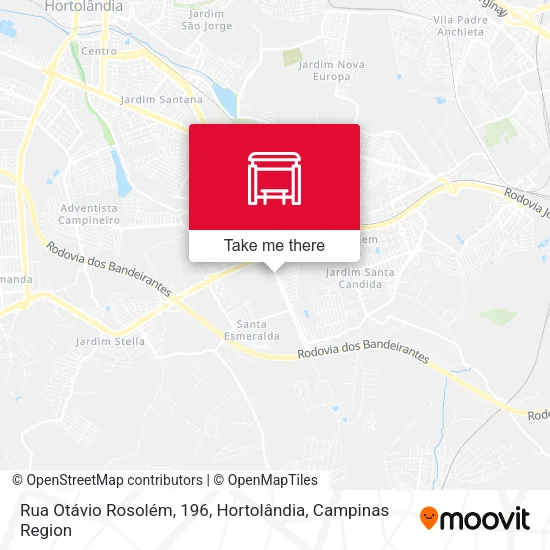 Rua Otávio Rosolém, 196, Hortolândia map