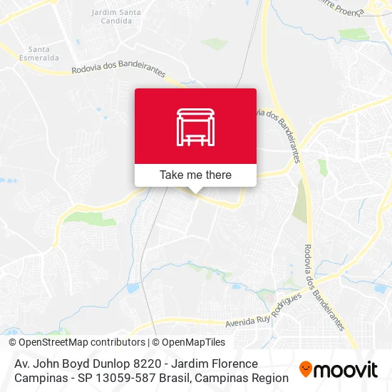 Av. John Boyd Dunlop 8220 - Jardim Florence Campinas - SP 13059-587 Brasil map