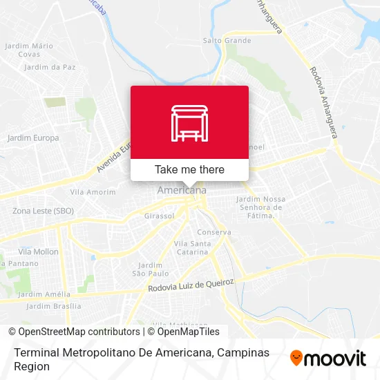 Terminal Metropolitano De Americana map