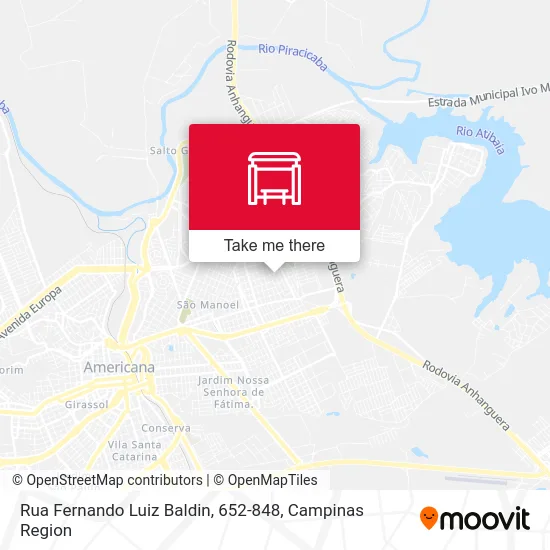 Rua Fernando Luiz Baldin, 652-848 map