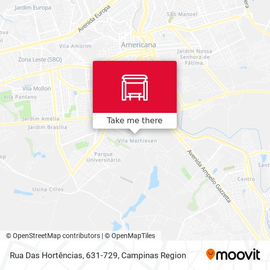 Rua Das Hortências, 631-729 map