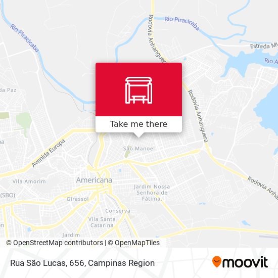 Rua São Lucas, 656 map