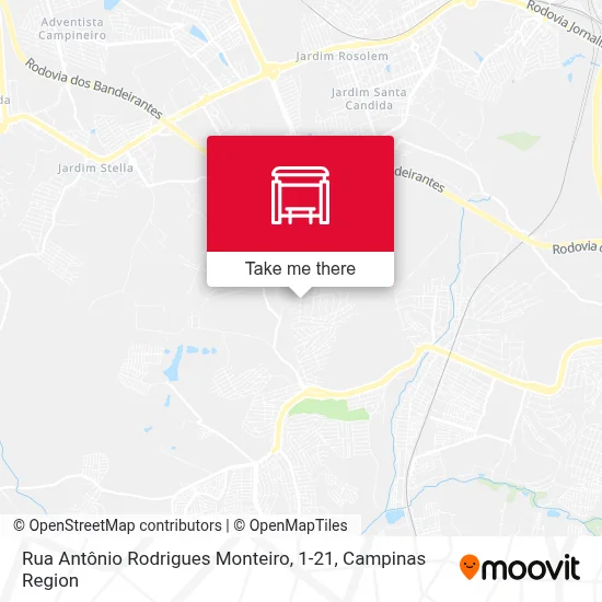 Rua Antônio Rodrigues Monteiro, 1-21 map