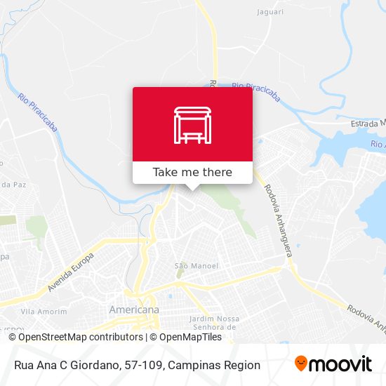 Rua Ana C Giordano, 57-109 map