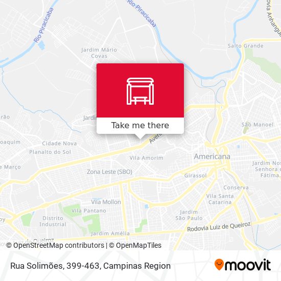 Mapa Rua Solimões, 399-463