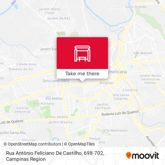 Rua Antônio Felíciano De Castilho, 698-702 map