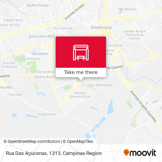 Rua Das Açucenas, 1313 map