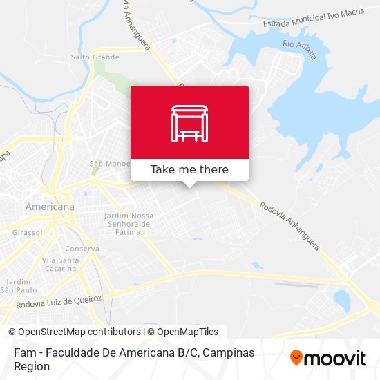 Fam - Faculdade De Americana B / C map