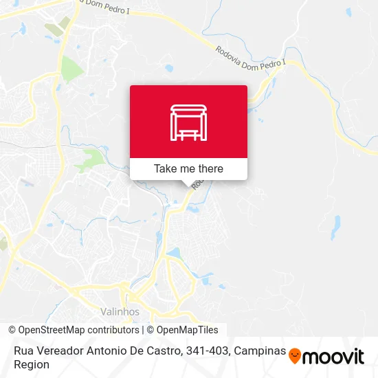 Rua Vereador Antonio De Castro, 341-403 map
